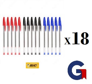 18 stylos bic mixtes